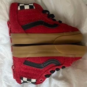 Toddler Vans,red black and white 4 toddler